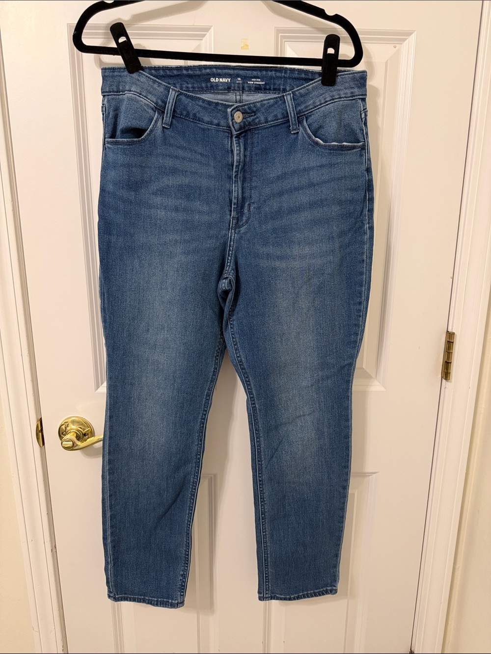 Old Navy Women's High Rise Wow Straight Jeans 14 short